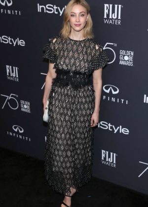 Sarah Gadon - 2017 HFPA and InStyle Golden Globe Season in LA